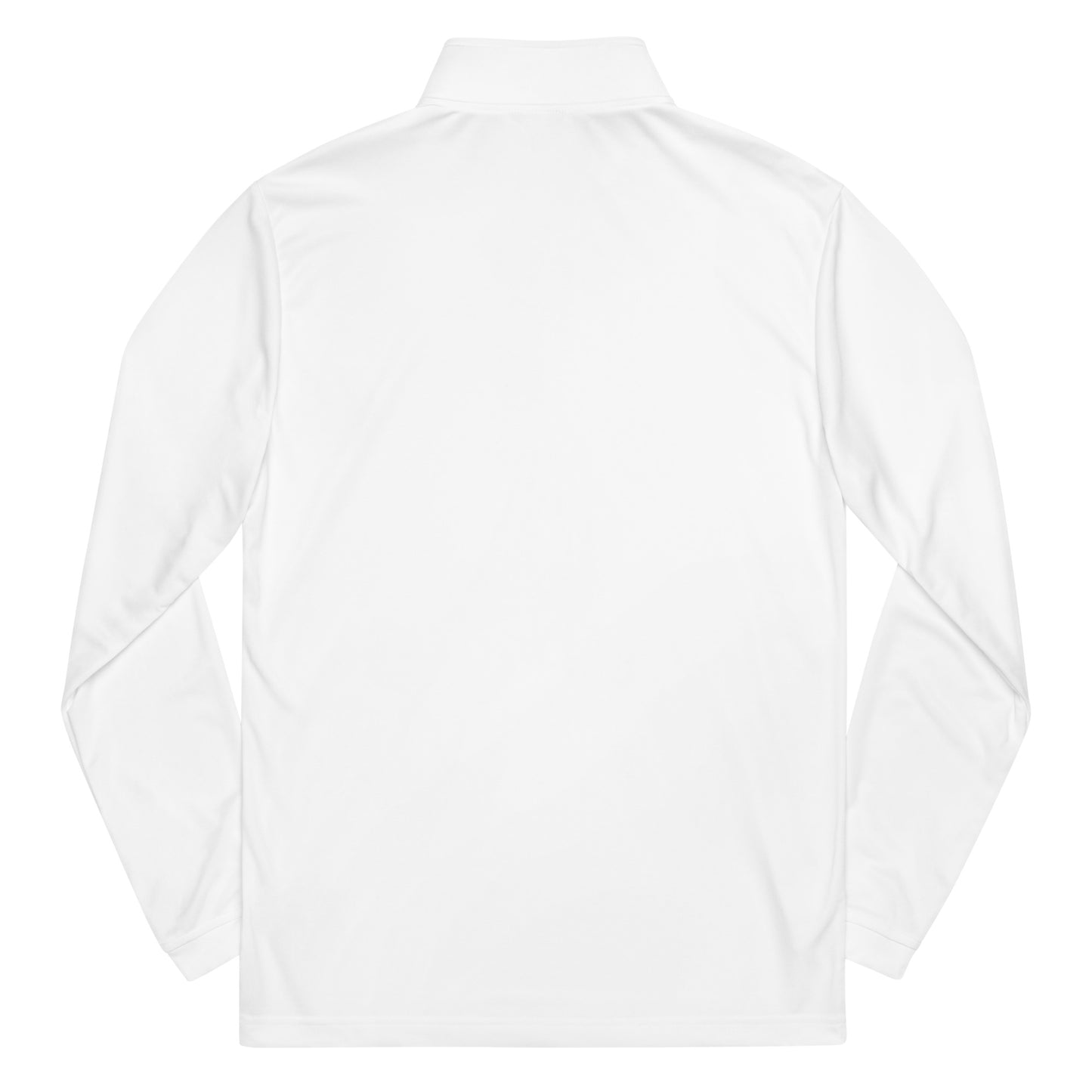 White Quarter Zip Pullover with Embroidered Partner Logo on Front