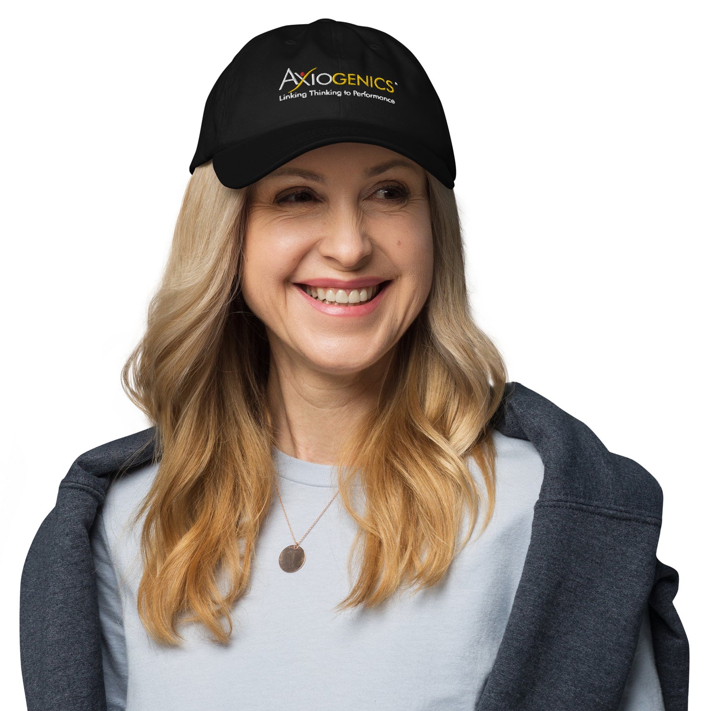 Hat (Dark Colors) with Axiogenics Logo and Tagline