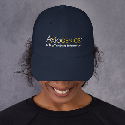 Hat (Dark Colors) with Axiogenics Logo and Tagline