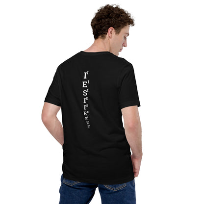 Unisex t-shirt w/ Embroiders Logo and tagline on front, HOV on back