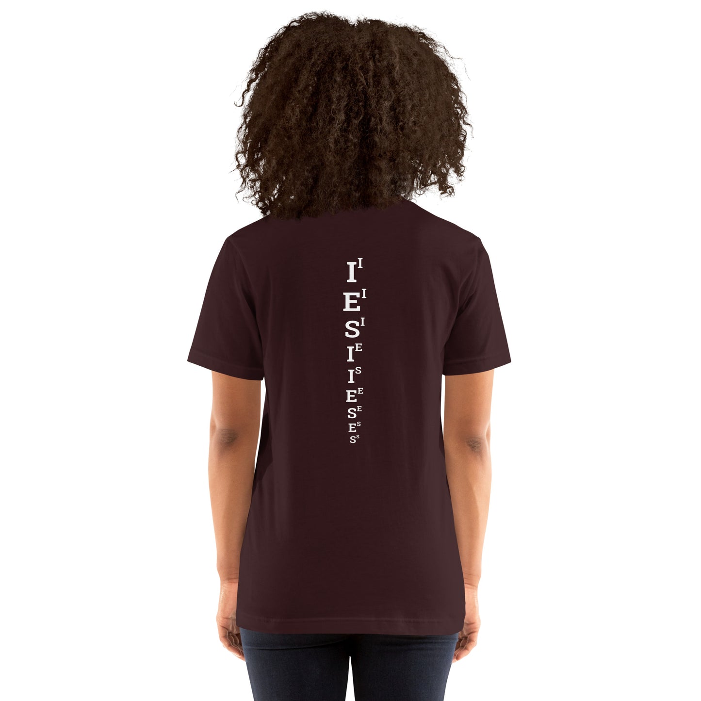 Unisex t-shirt w/ Embroiders Logo and tagline on front, HOV on back