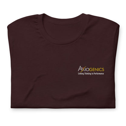 Unisex t-shirt w/ Embroiders Logo and tagline on front, HOV on back