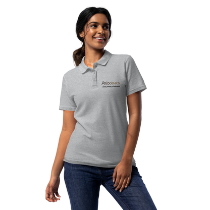 Women’s pique polo shirt (White or Grey)