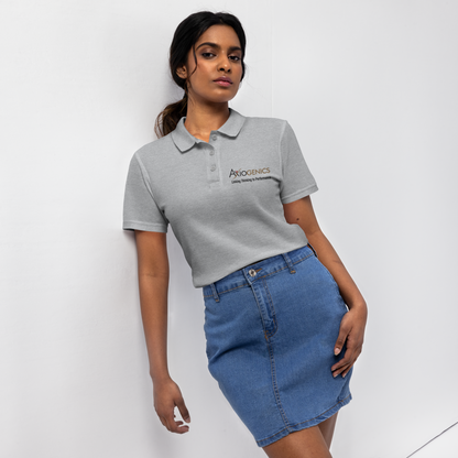 Women’s pique polo shirt (White or Grey)