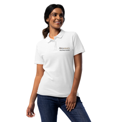 Women’s pique polo shirt (White or Grey)